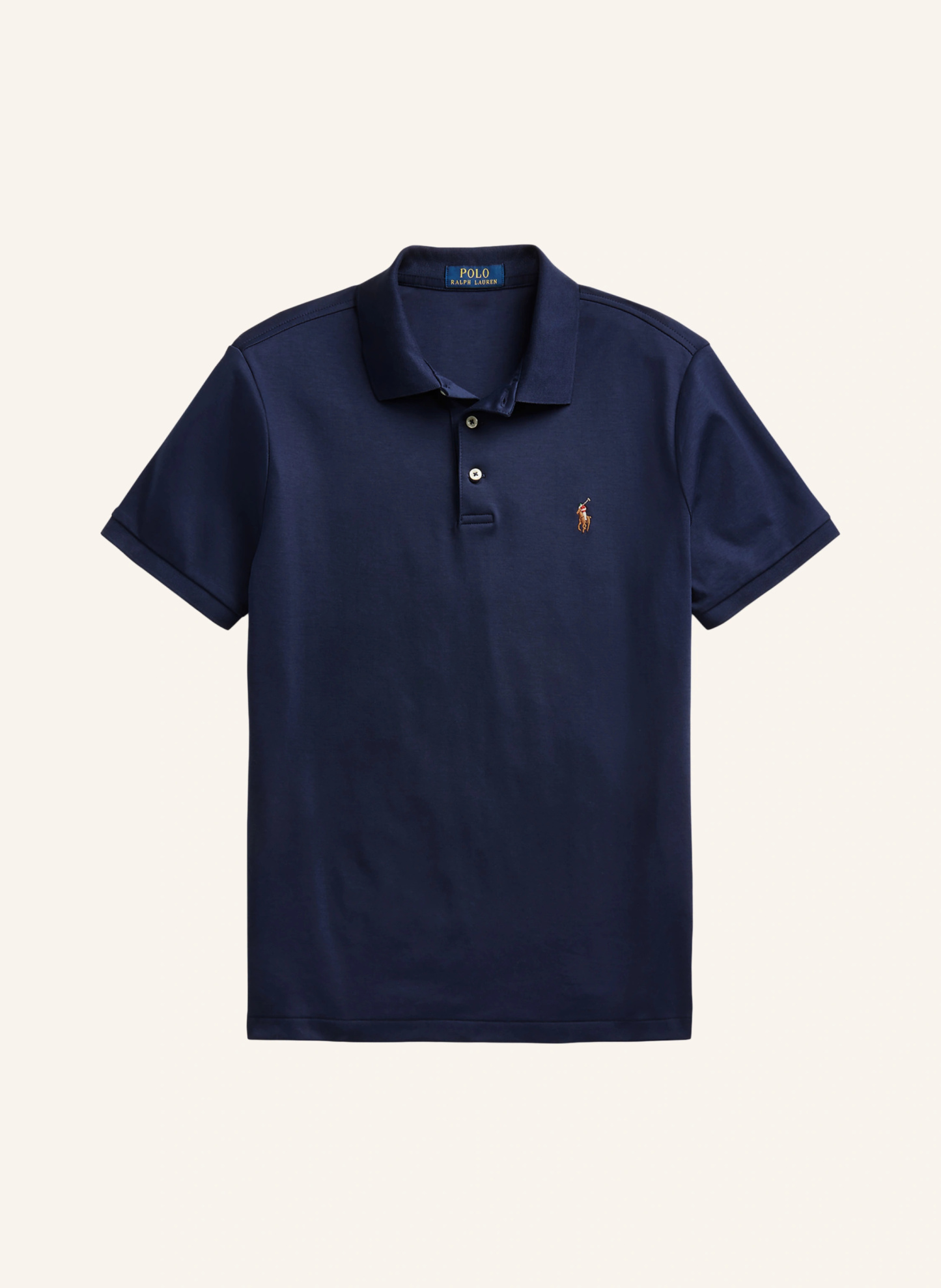 POLO RALPH LAUREN Jersey-Poloshirt Custom Slim Fit – DUNKELBLAU