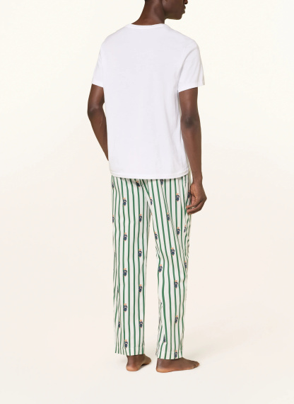 POLO RALPH LAUREN Schlafhose – WEISS / GRÜN / DUNKELBLAU