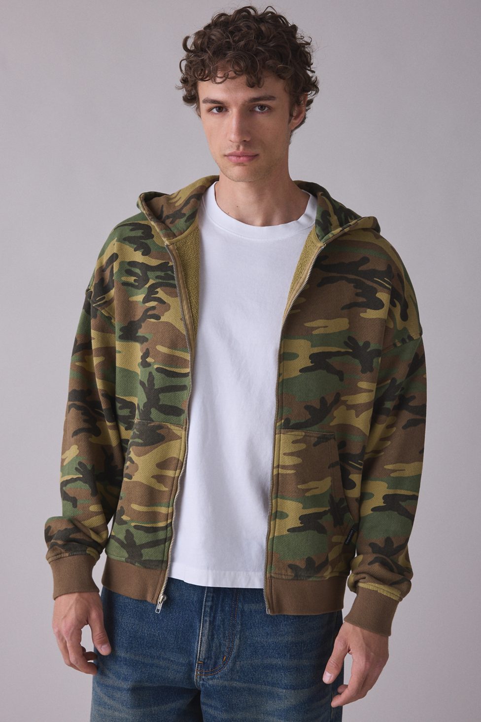 Standard Cloth Pregame Zip-Up Hoodie Sweatshirt - Camo