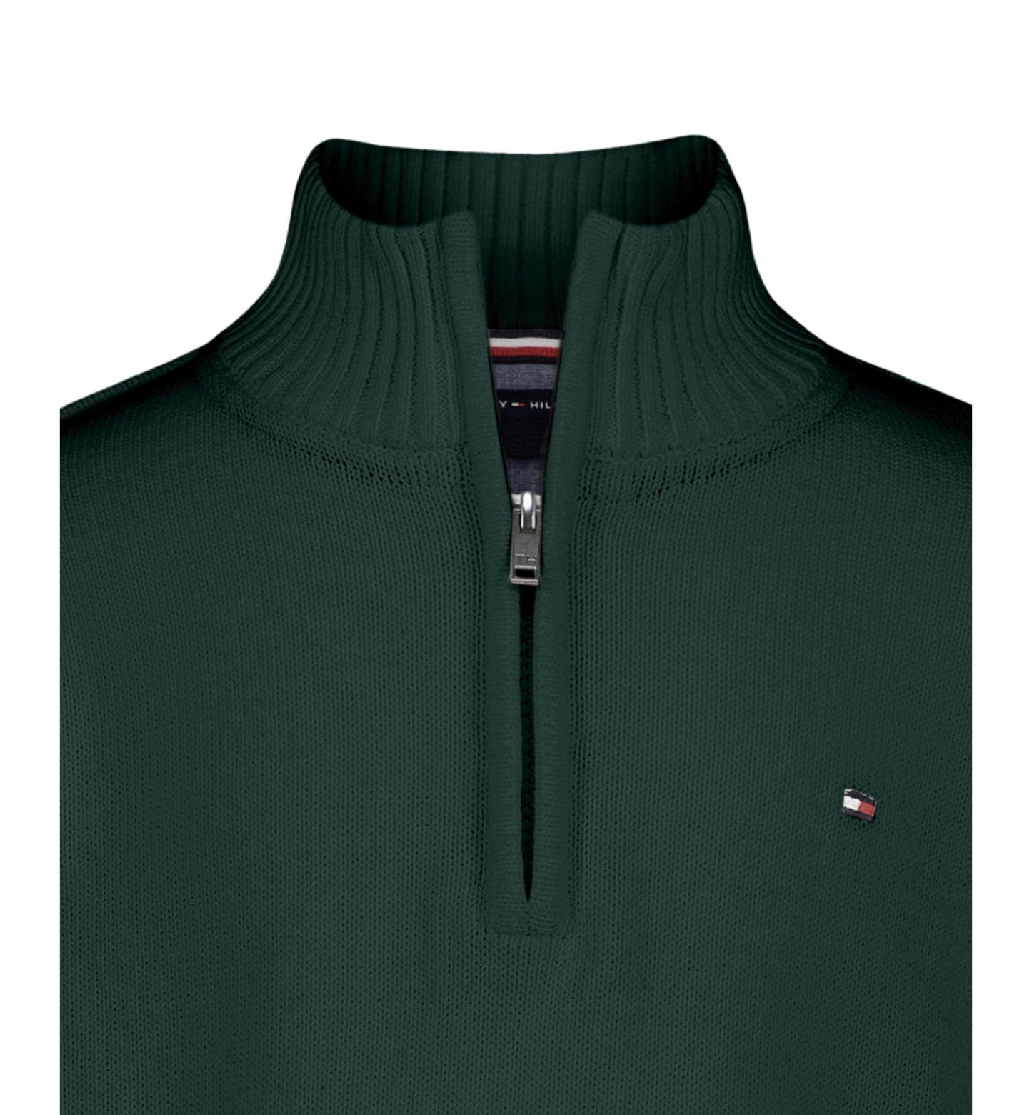 Tommy Hilfiger Boys' 8-20 Zipneck Cotton Quarter-Zip Sweater - June Bug