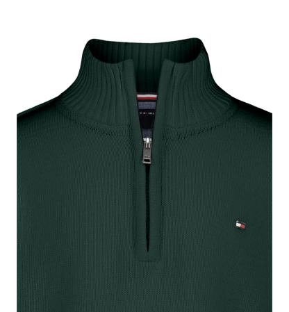 Tommy Hilfiger Boys' 8-20 Zipneck Cotton Quarter-Zip Sweater - June Bug