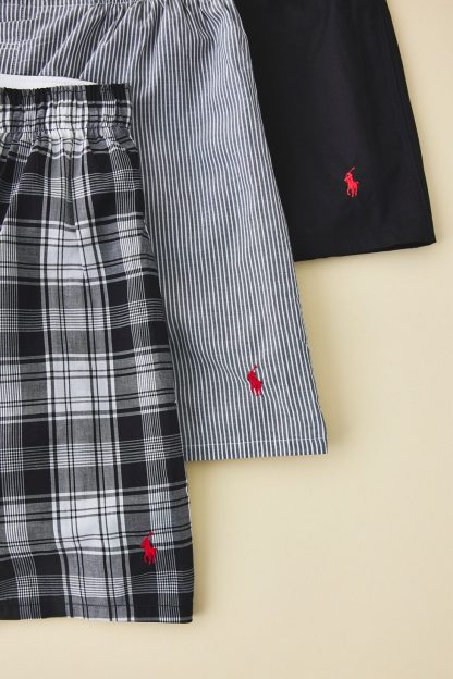 Polo Ralph Lauren Woven Cotton Boxer Shorts 3-Pack - Bengal Stripe