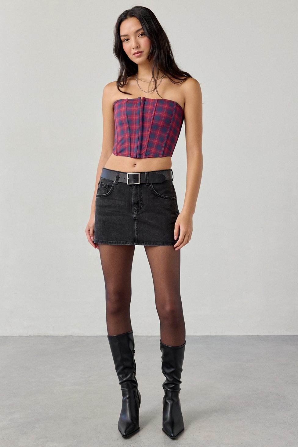 BDG Onna Denim Micro Mini Skirt - Black