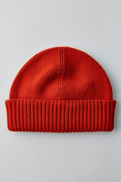 Clean Short Roll Beanie - Orange