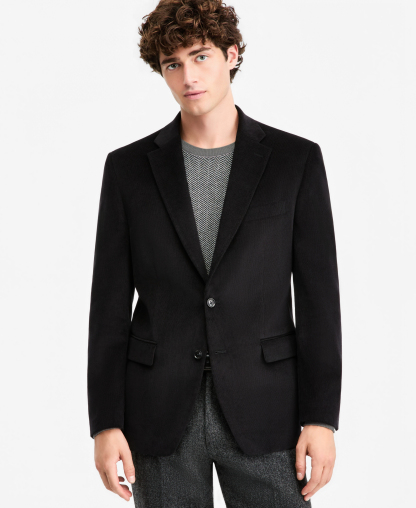 Tommy Hilfiger Men's Modern-Fit Corduroy Sport Coat - Black