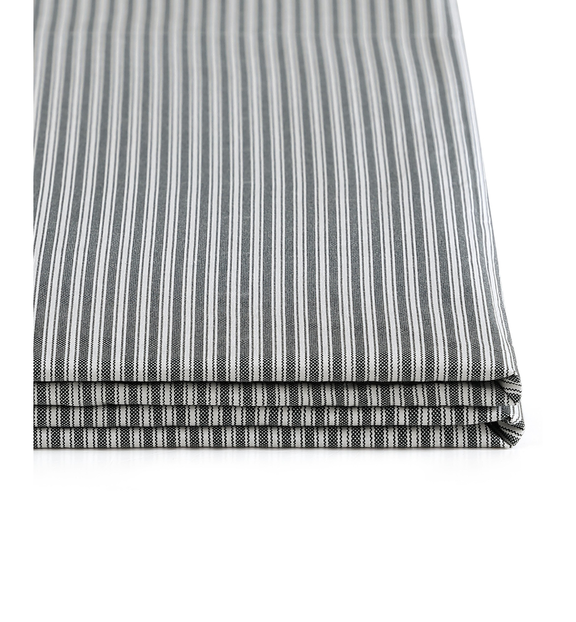 Tommy Hilfiger Printed 200-Thread Count Cotton Percale Sheet Set - Highland Ticking Stripe Navy