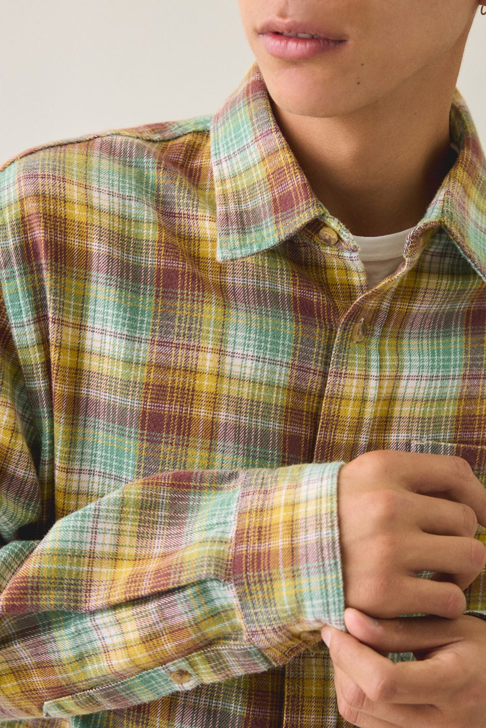 BDG Baggy Flannel Long Sleeve Shirt - Multi