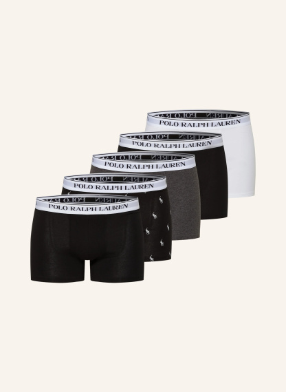 POLO RALPH LAUREN 5er-Pack Boxershorts – WEISS / SCHWARZ / GRAU