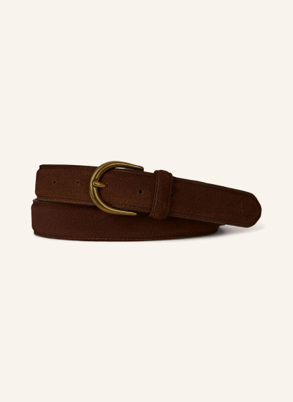 POLO RALPH LAUREN Ledergürtel – DUNKELBRAUN / GOLD