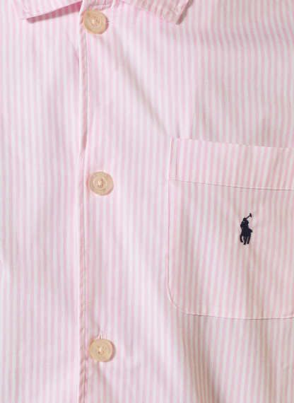 POLO RALPH LAUREN Schlafshirt – ROSA / WEISS