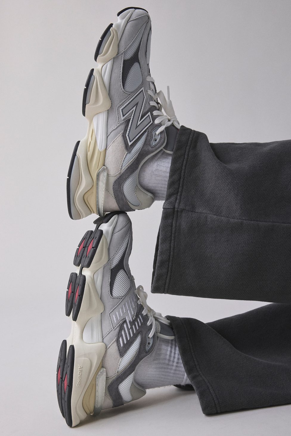 New Balance 9060 Sneakers - Rain Cloud with Castlerock and White