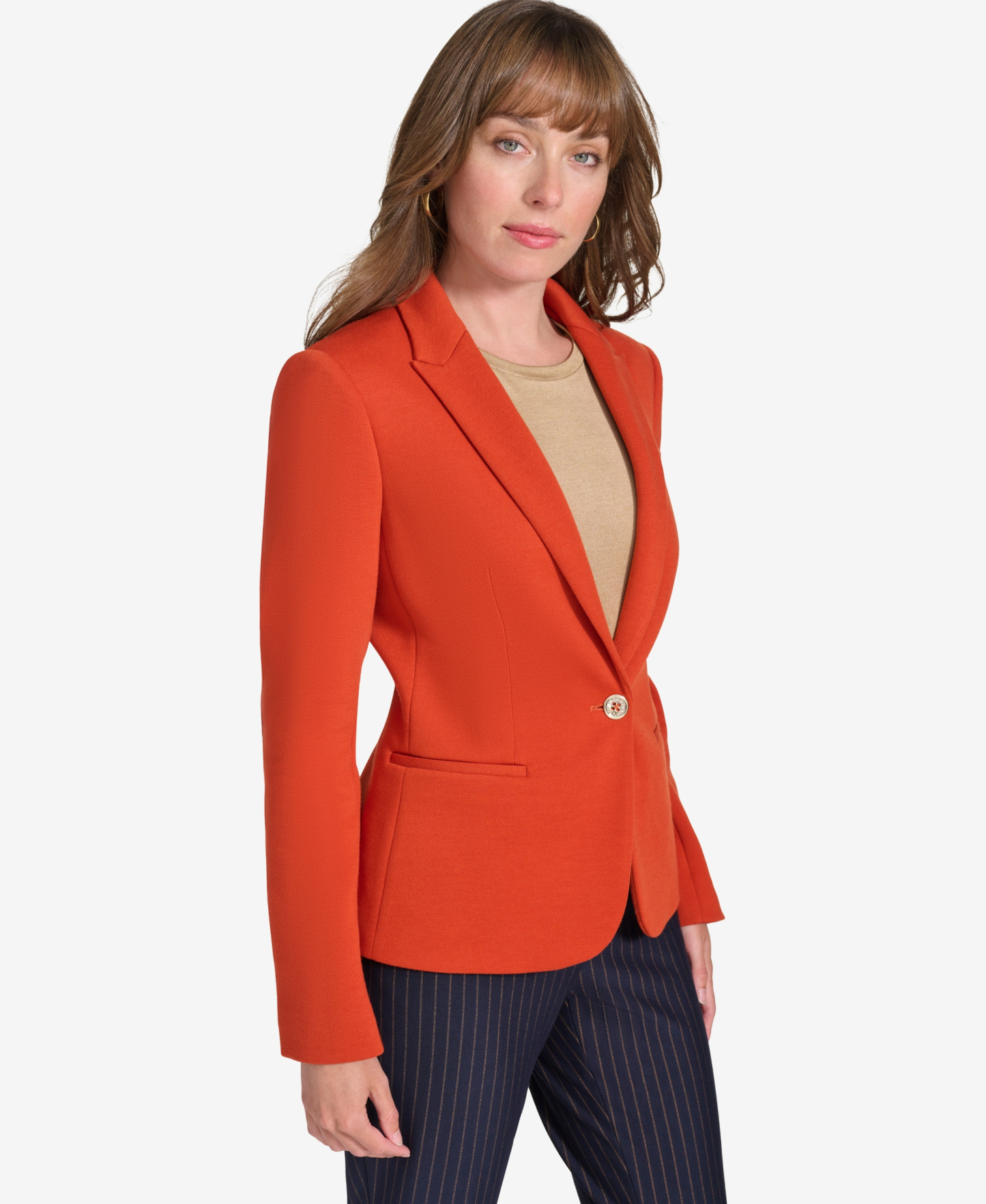 Tommy Hilfiger Women's One-Button Blazer - Paprika