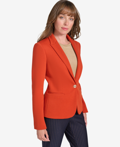 Tommy Hilfiger Women's One-Button Blazer - Paprika