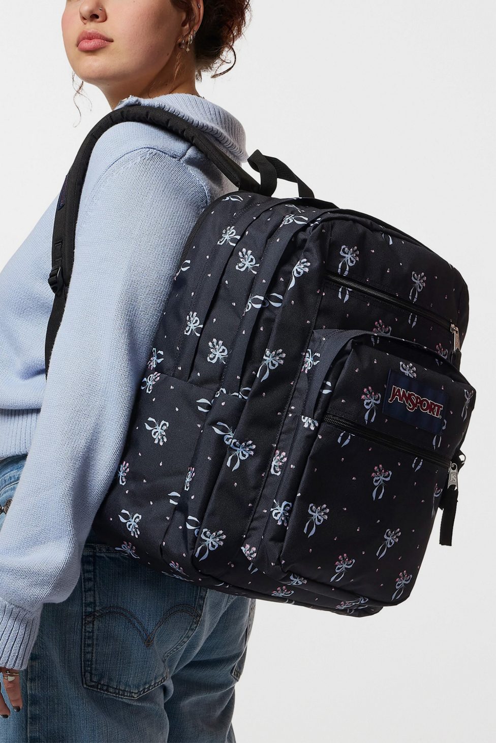JanSport Big Student Backpack - Pastel Petals Black