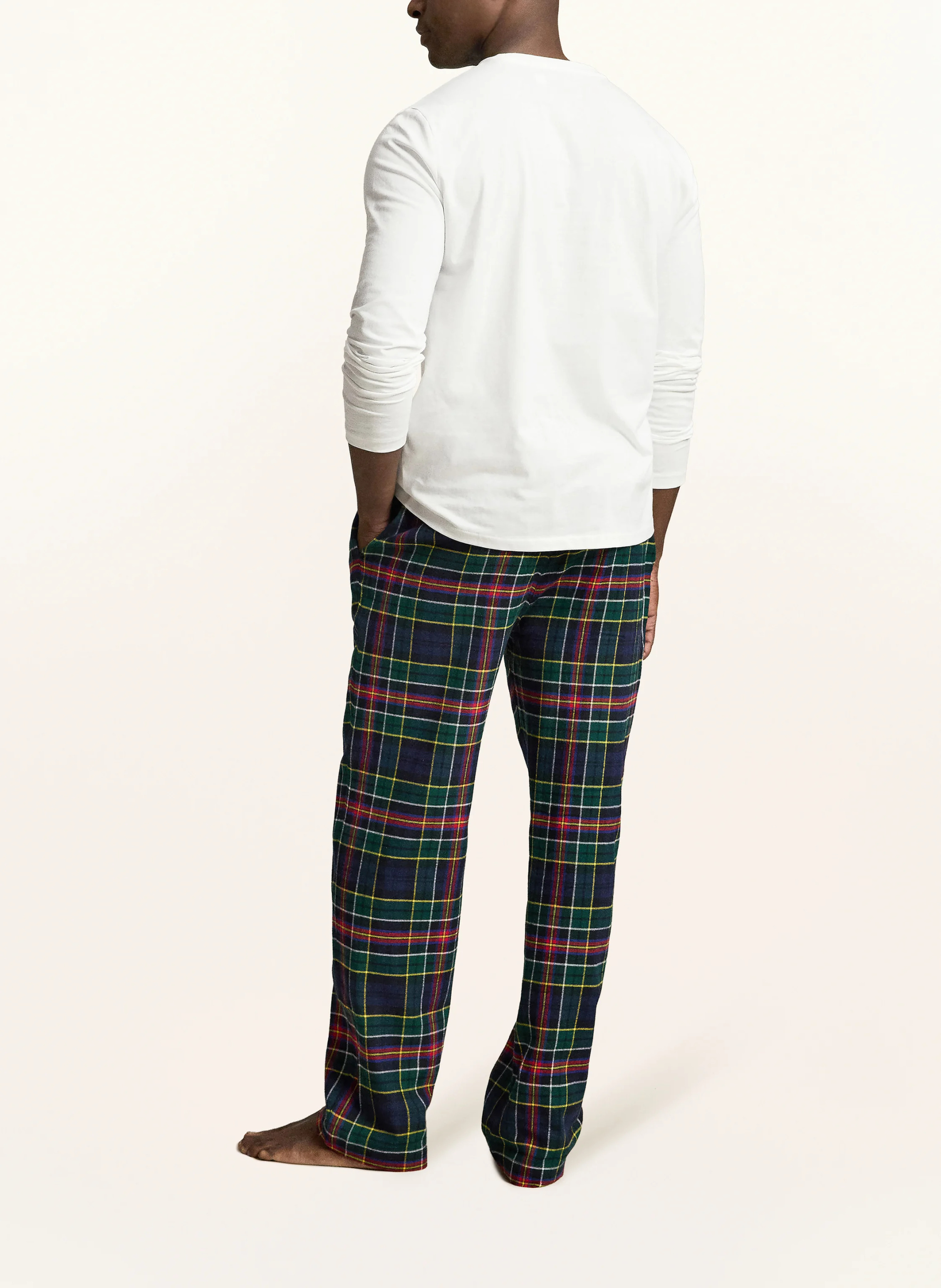 POLO RALPH LAUREN Schlafanzug aus Flanell – DUNKELBLAU / GRÜN / WEISS
