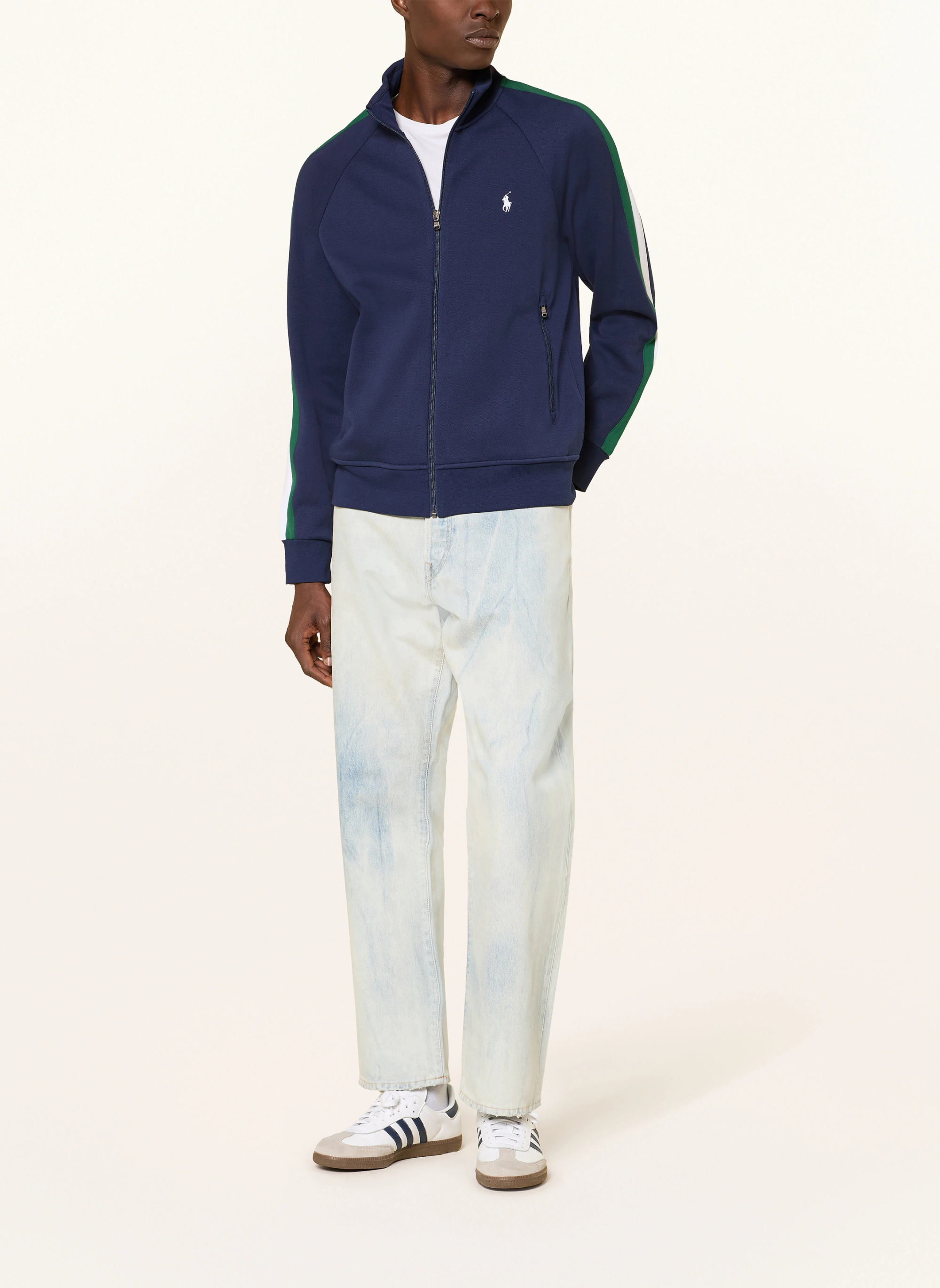 POLO RALPH LAUREN Sweatjacke – DUNKELBLAU / GRÜN / WEISS