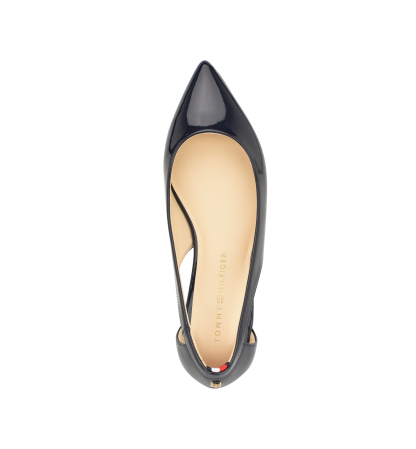 Tommy Hilfiger Women's Velahi Cutout Pointy Toe Flats - Dark Blue Patent