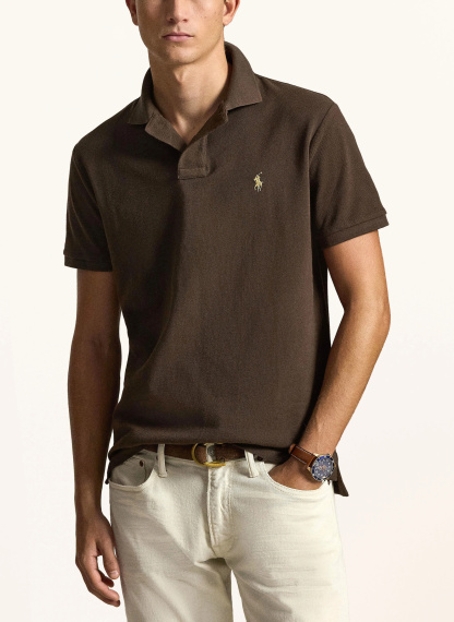 POLO RALPH LAUREN Piqué-Poloshirt Custom Slim Fit – DUNKELBRAUN (2)