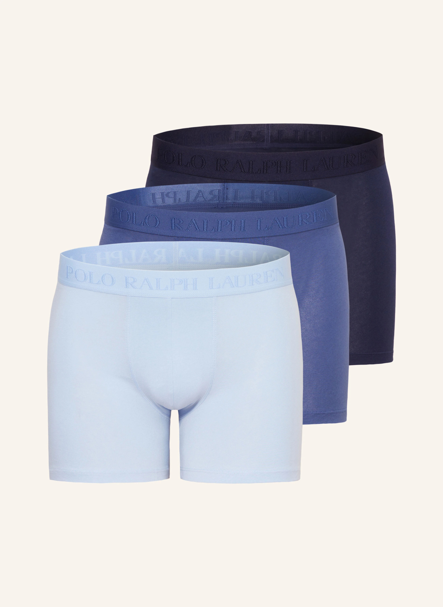POLO RALPH LAUREN 3er-Pack Boxershorts – BLAU / DUNKELBLAU / HELLBLAU