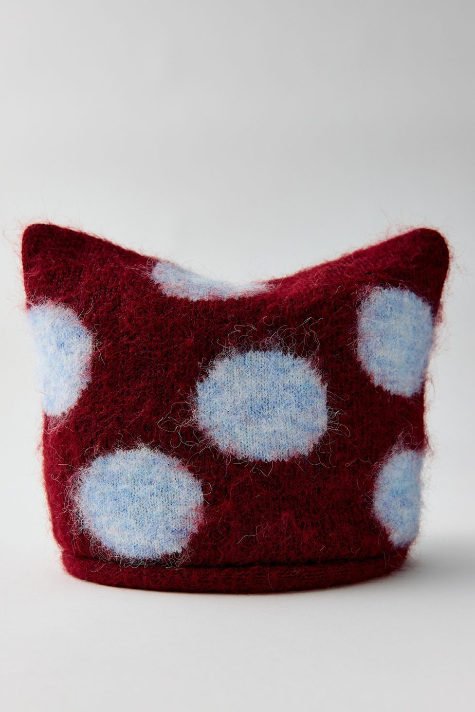 Mylo Polka Dot Square Beanie - Maroon