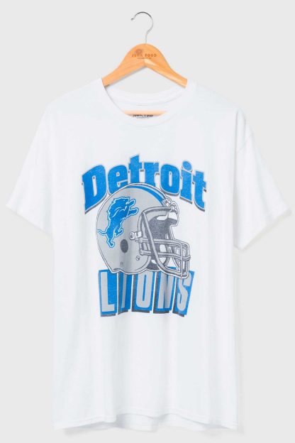 Junk Food NFL Throwback Helmet Flea Market Tee - Detroit Lions