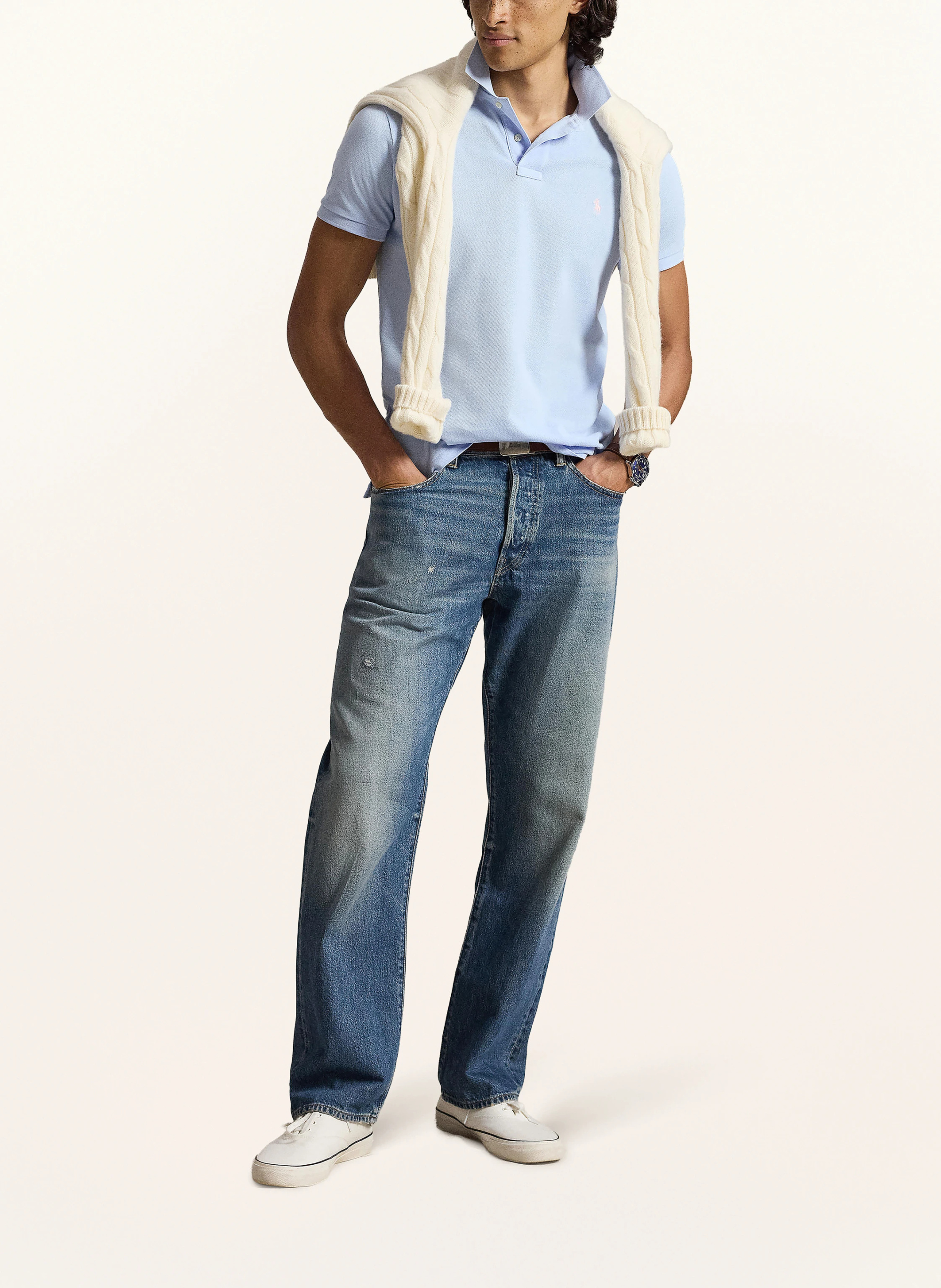 POLO RALPH LAUREN Piqué-Poloshirt Custom Slim Fit – HELLBLAU (3)