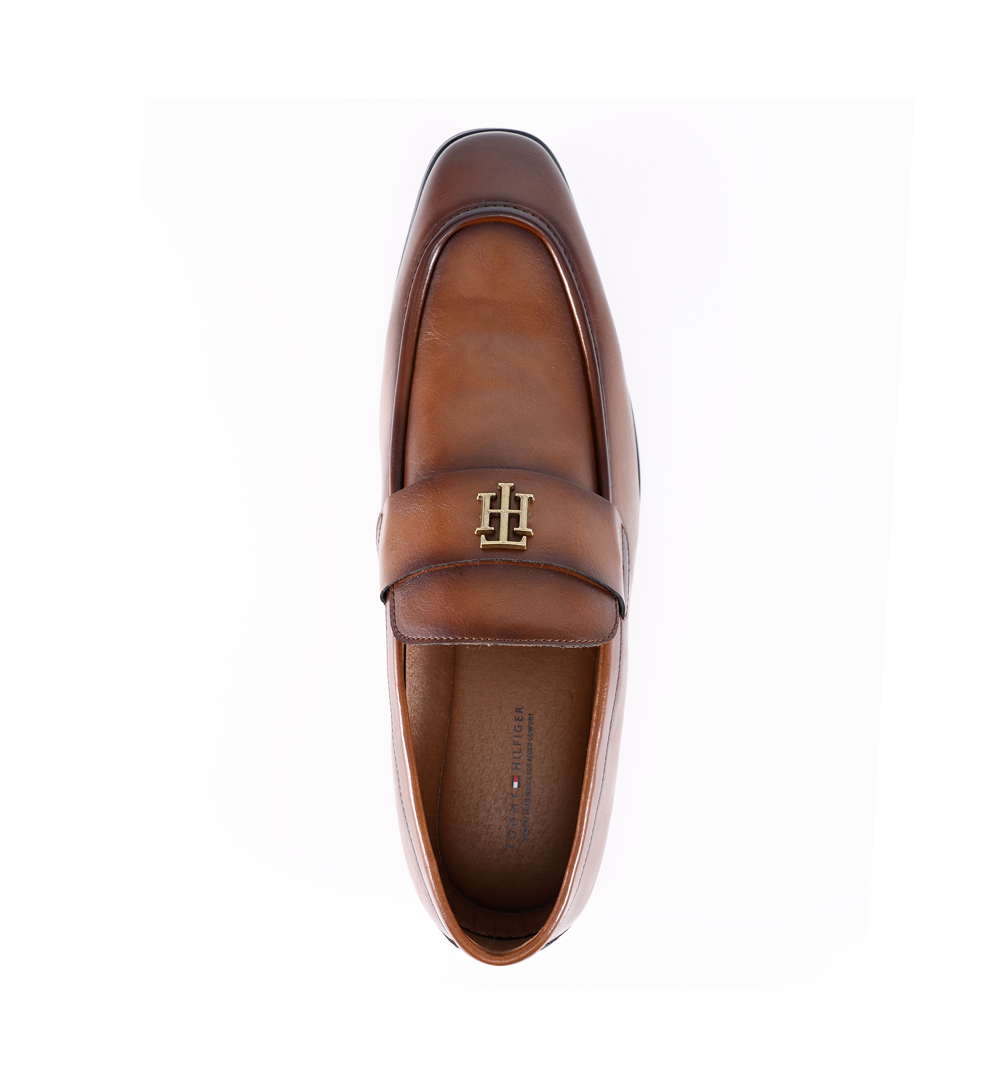 Tommy Hilfiger Men's Sawlin Logo Embellished Dress Loafers - Medium Brown