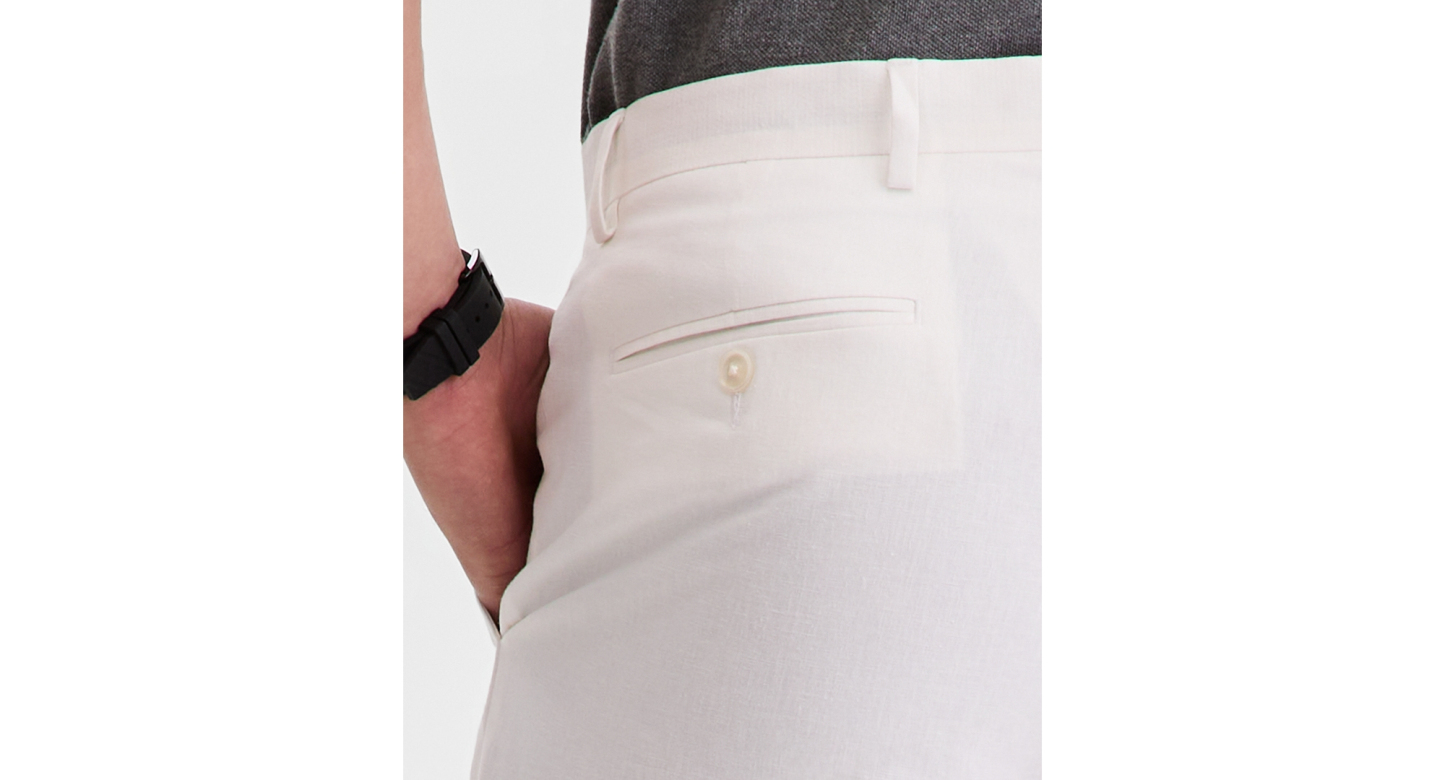 Tommy Hilfiger Men's Modern-Fit Linen Pants - White