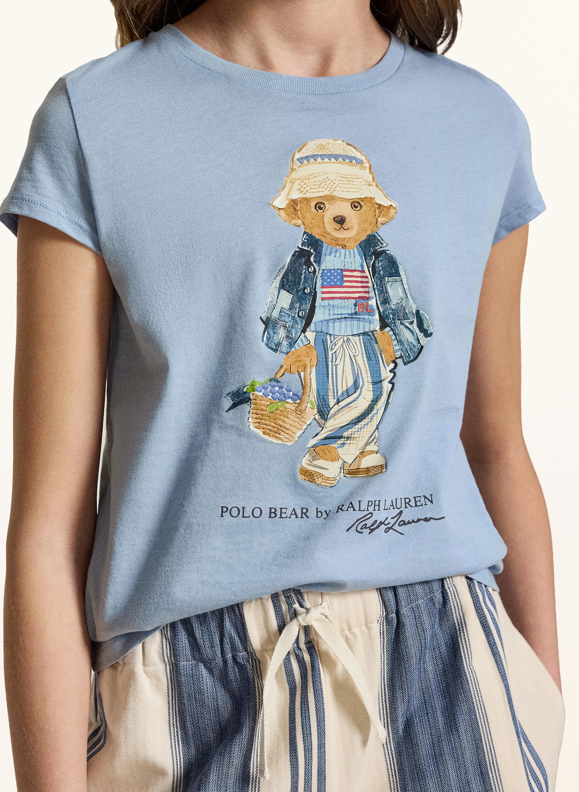 POLO RALPH LAUREN T-Shirt – HELLBLAU / HELLBRAUN