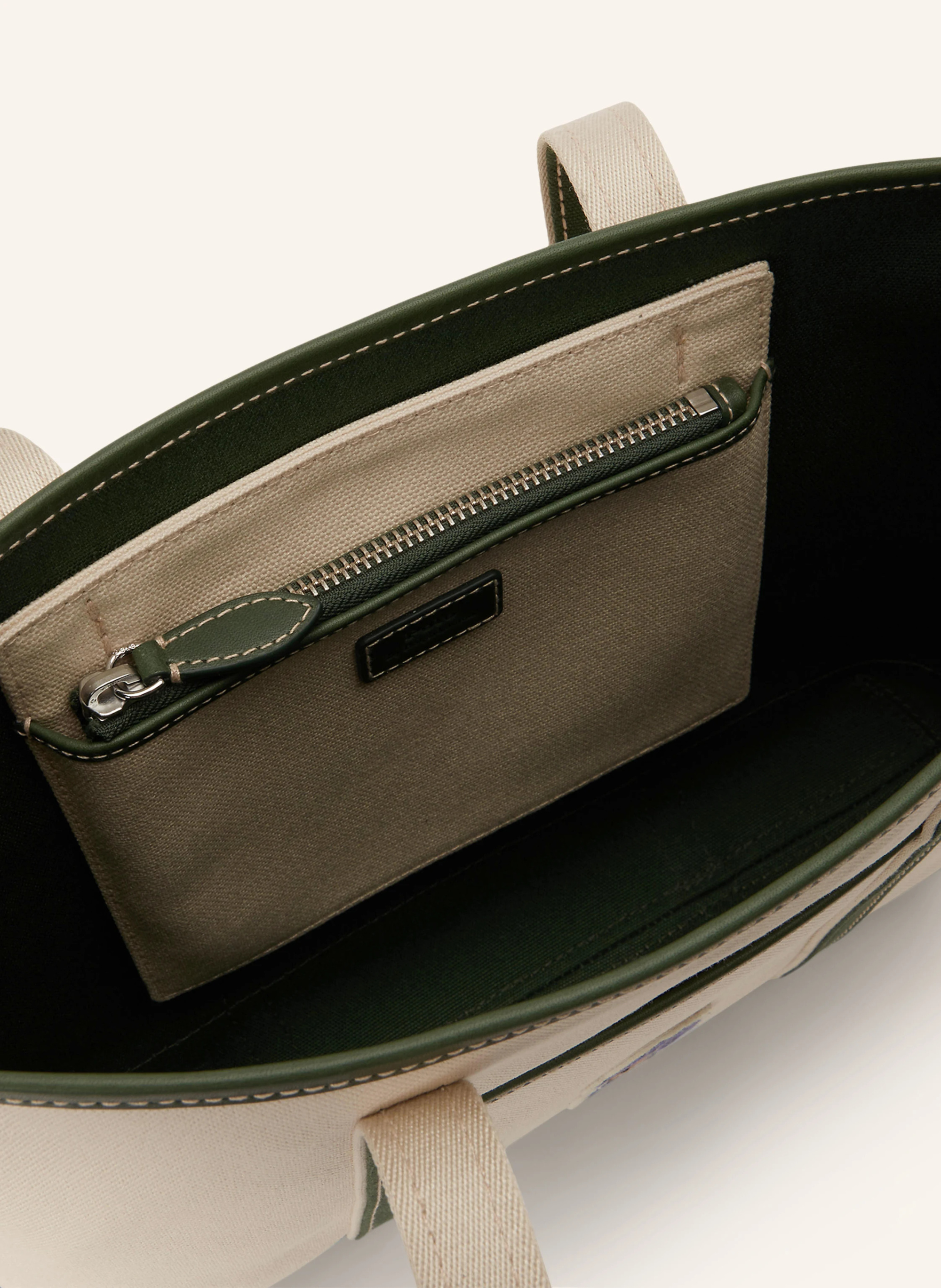 POLO RALPH LAUREN Shopper – CREME / DUNKELGRÜN