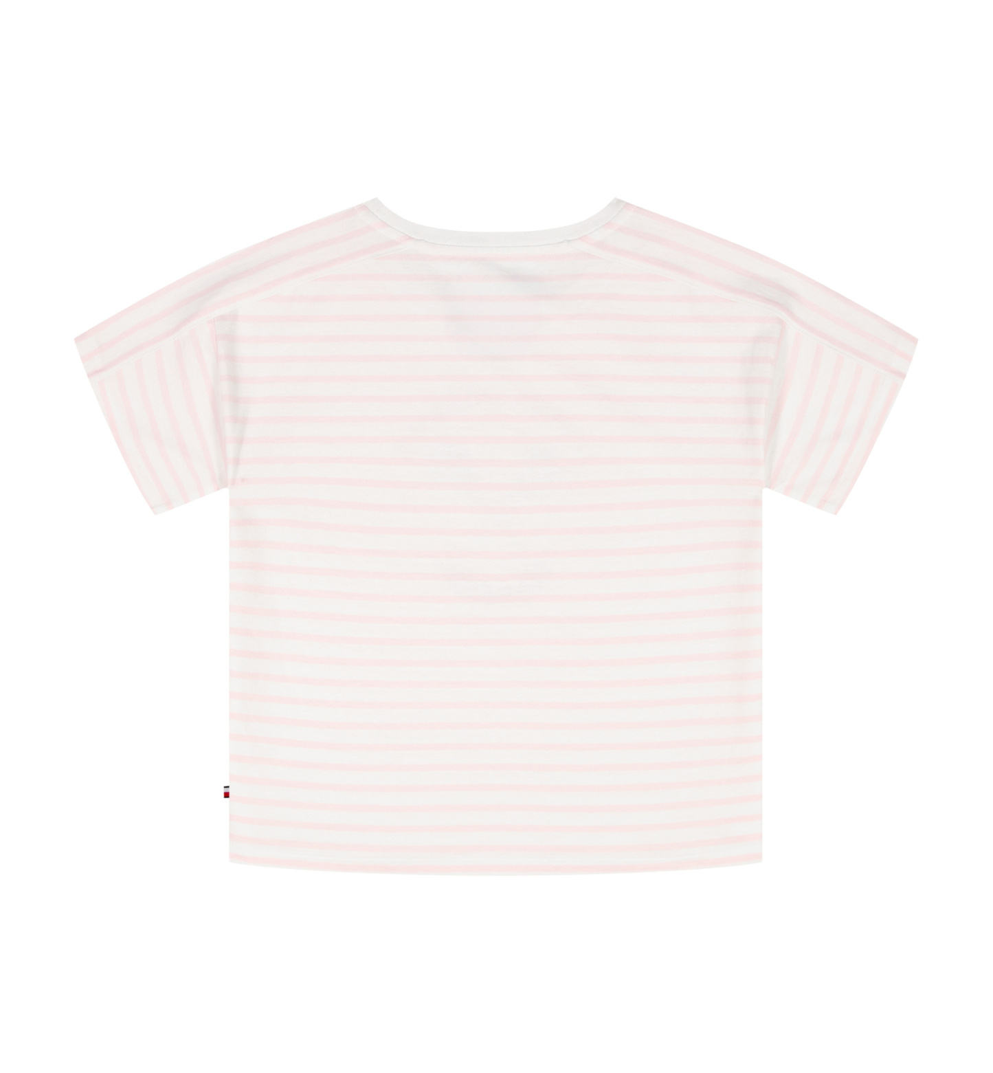 Tommy Hilfiger Girls' 7-16 Round Neck Stripe T-Shirt - Light Pink