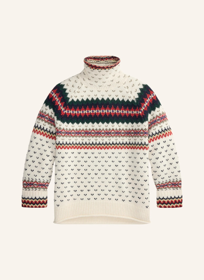 POLO RALPH LAUREN Pullover – CREME / ROT / DUNKELGRÜN