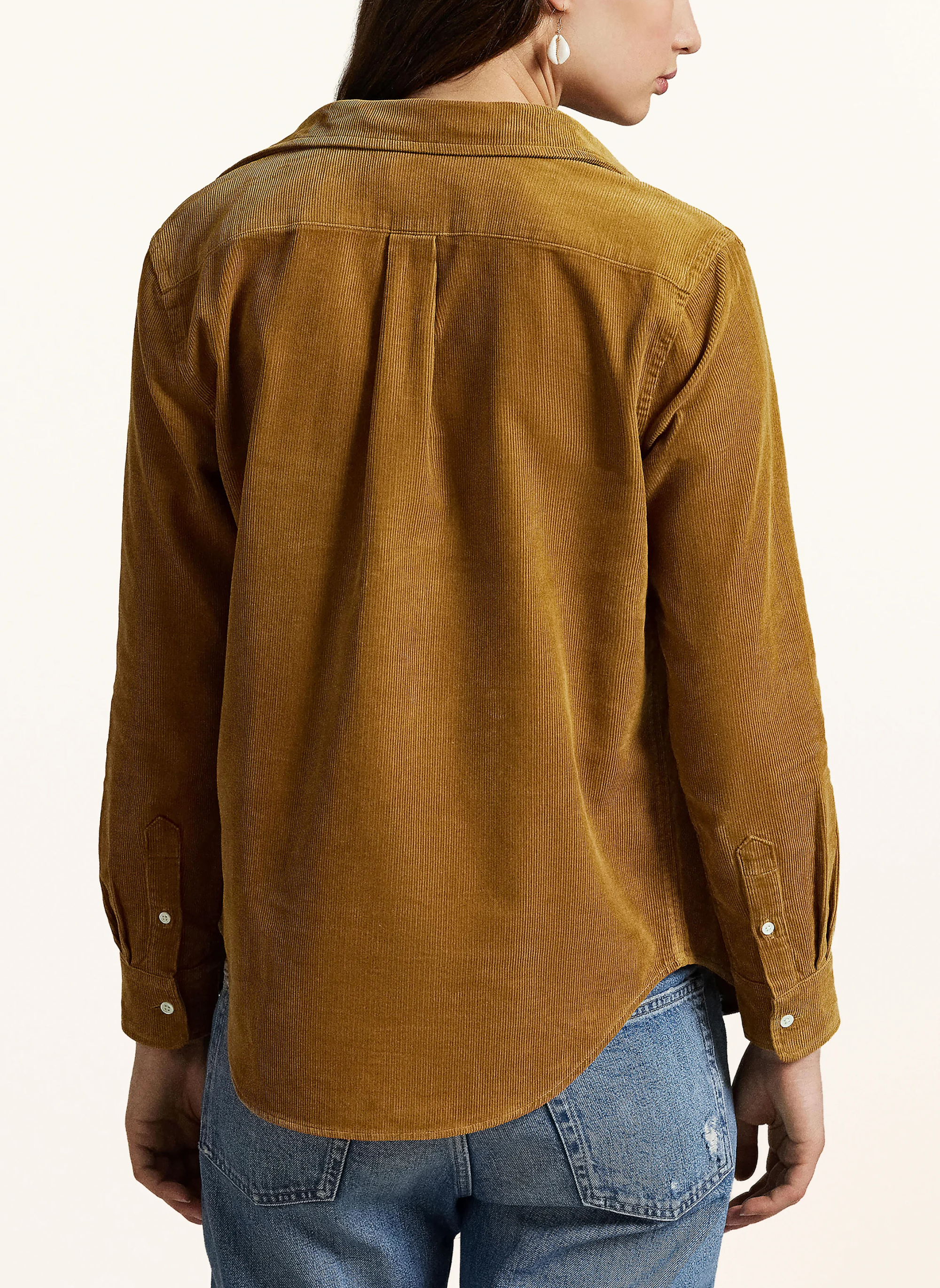 POLO RALPH LAUREN Hemdbluse aus Cord – COGNAC