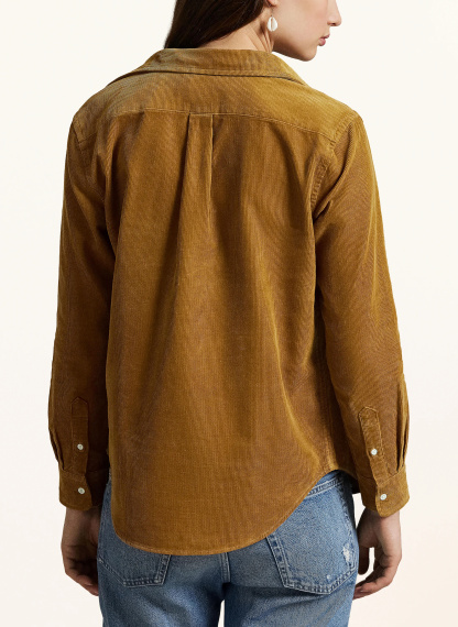 POLO RALPH LAUREN Hemdbluse aus Cord – COGNAC