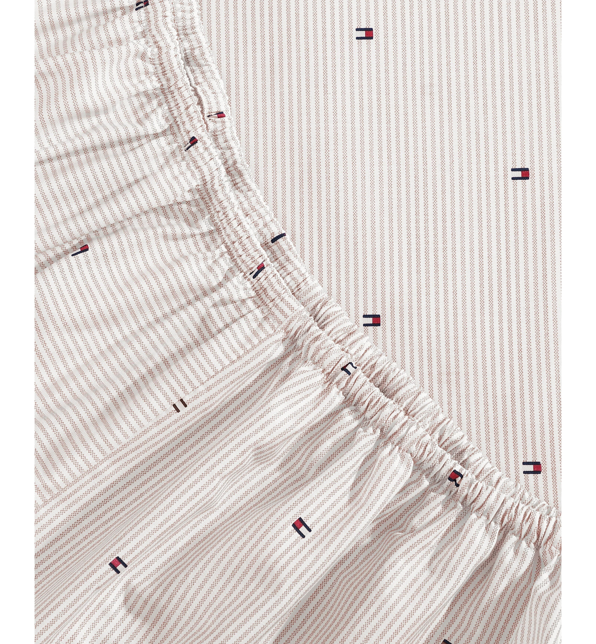 Tommy Hilfiger Ithaca Flag Stripe Cotton Percale Sheet Set - Medium Bei