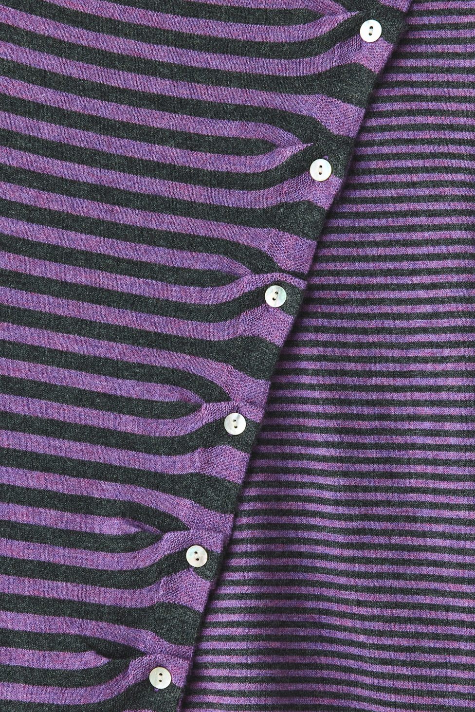 BDG Sutton Slanted Asymmetric Button Cardigan - Purple