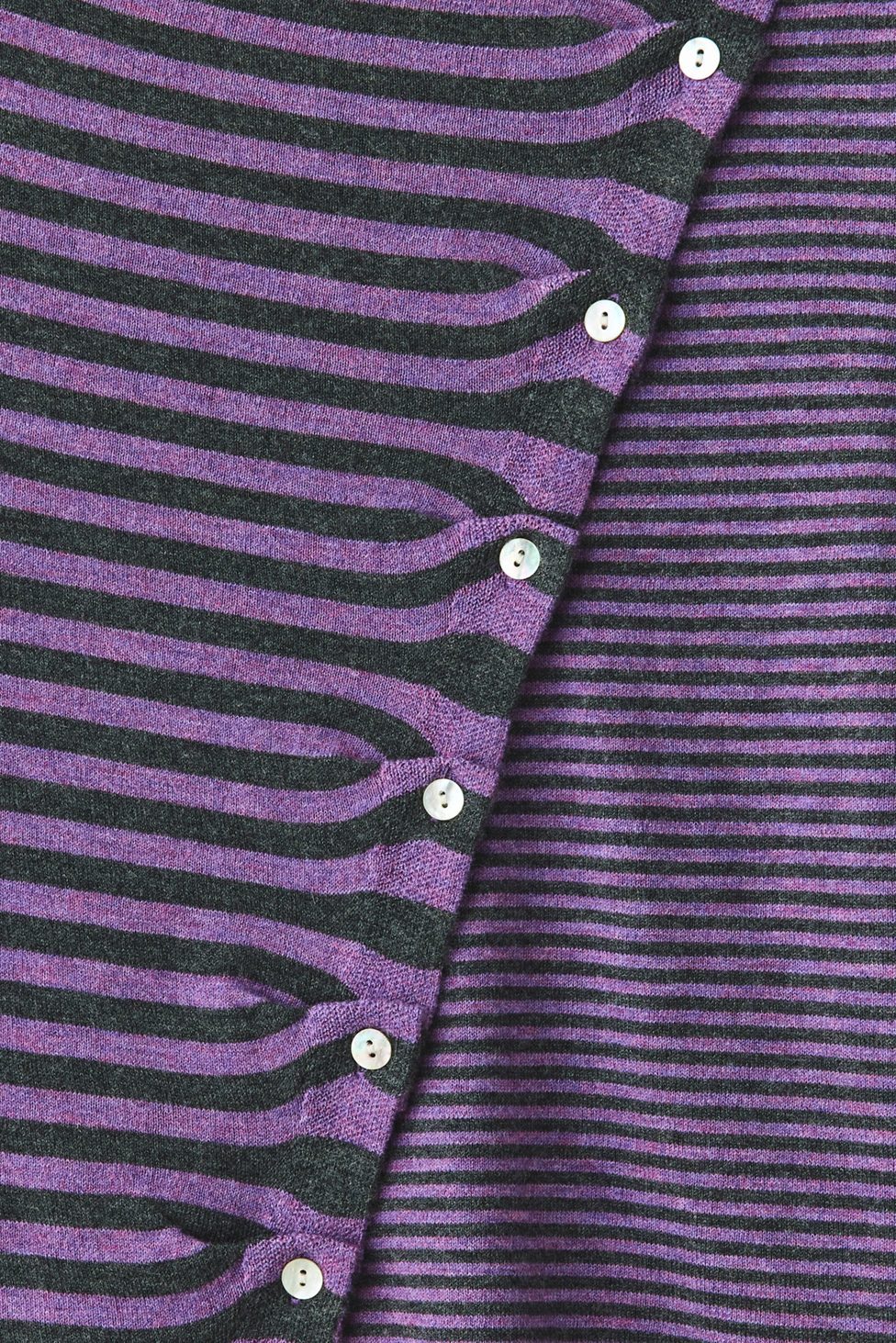 BDG Sutton Slanted Asymmetric Button Cardigan - Purple