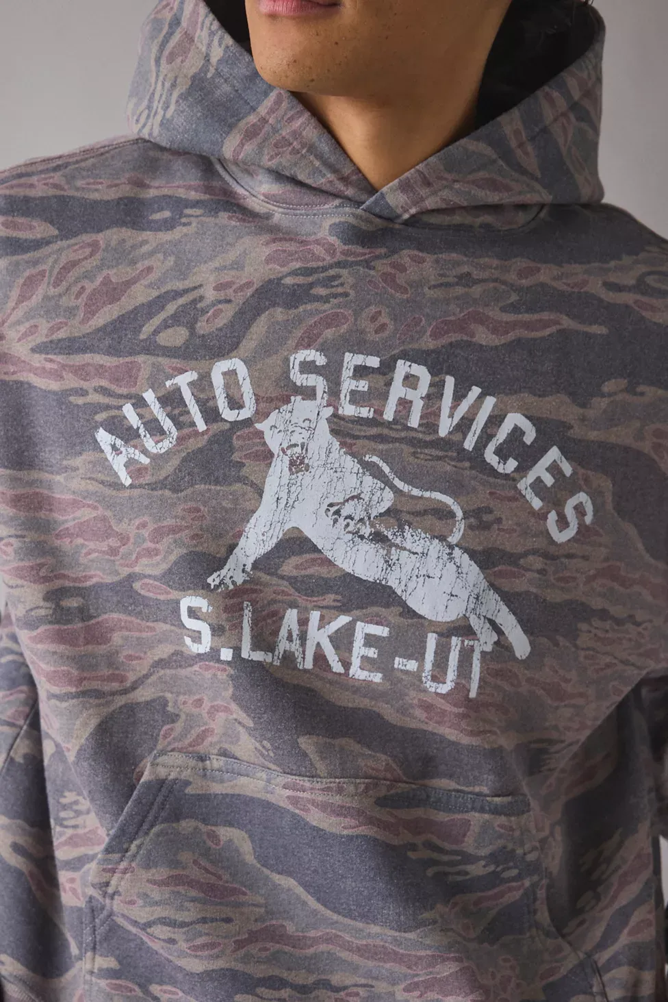 Salt Lake Auto Services Camo Graphic Hoodie Sweatshirt - Camo