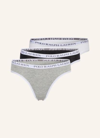 POLO RALPH LAUREN 3er-Pack Slips – WEISS / GRAU / SCHWARZ