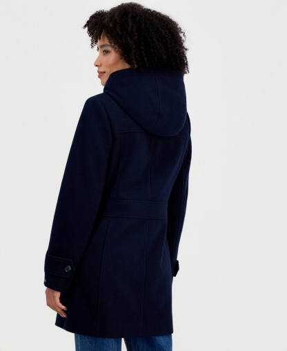 Tommy Hilfiger Women's Faux-Fur-Lined Hooded Toggle Coat - Navy