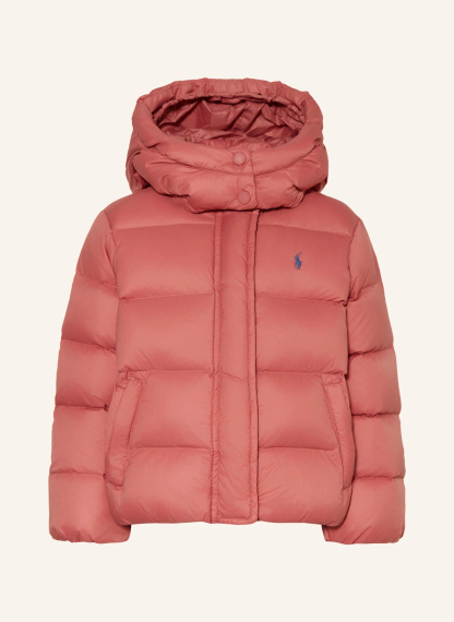 POLO RALPH LAUREN Daunenjacke mit abnehmbarer Kapuze – PINK