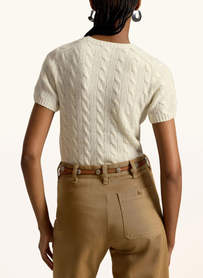 POLO RALPH LAUREN Strickshirt – ECRU