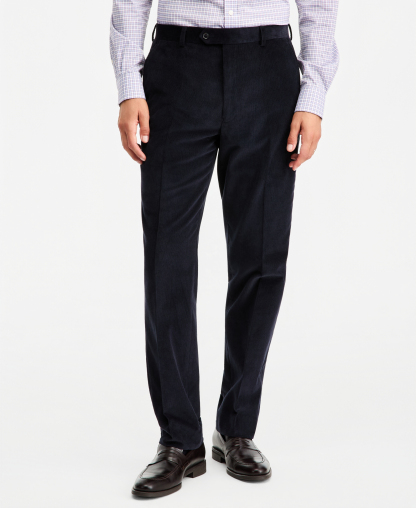 Tommy Hilfiger Men's Modern-Fit Solid Corduroy Pants - Navy