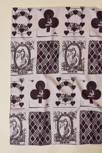 Wish Me Luck Playing Card Pattern Bandana - Brown