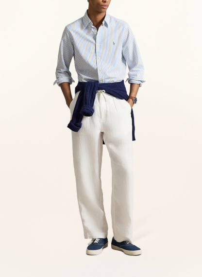 POLO RALPH LAUREN Hemd OXFORD Slim Fit – WEISS / BLAU
