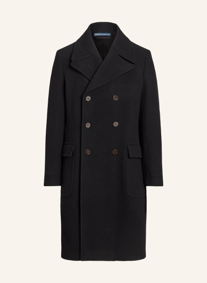 POLO RALPH LAUREN Wollmantel MELTON – SCHWARZ