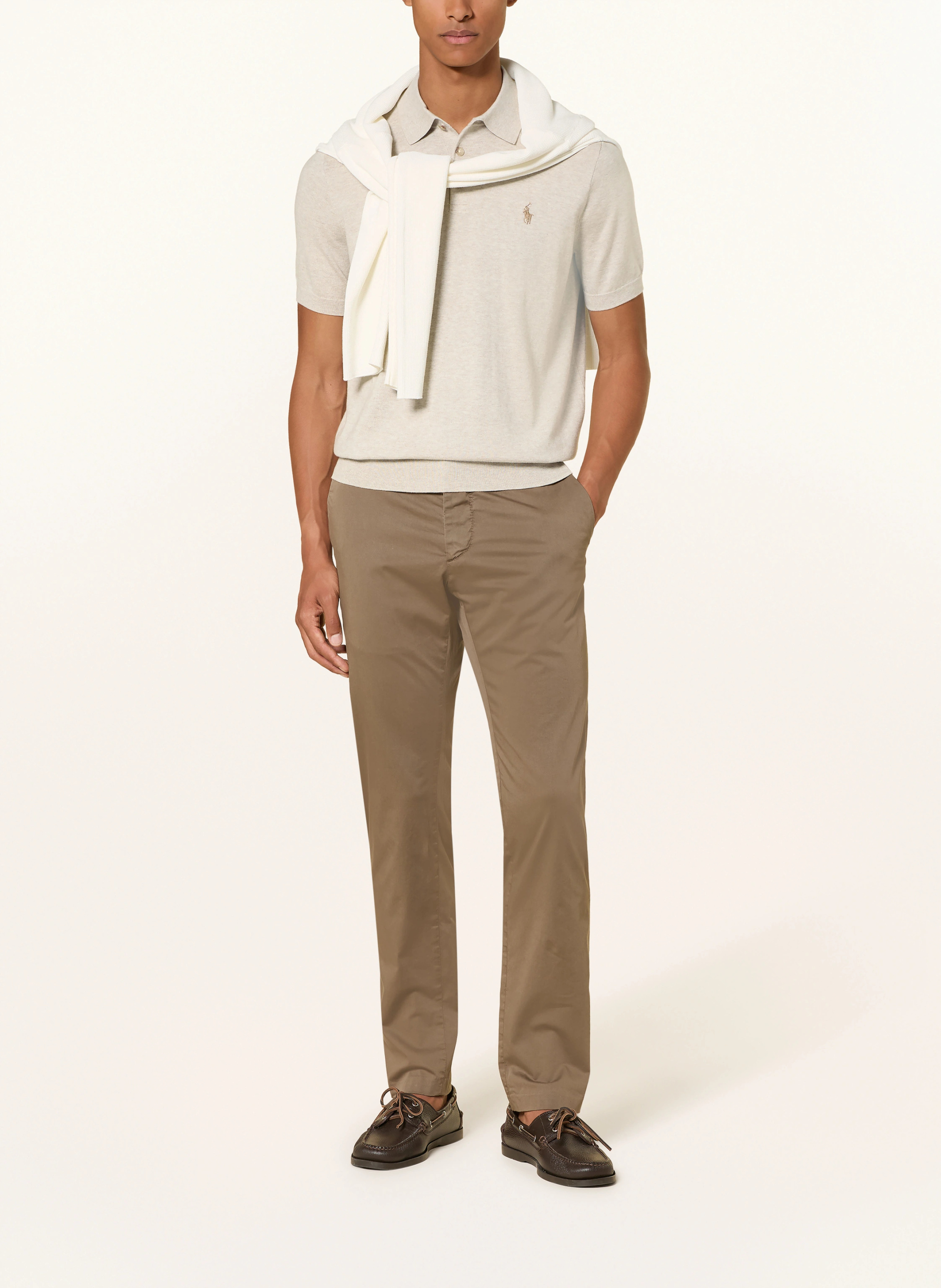 POLO RALPH LAUREN Strick-Poloshirt – BEIGE