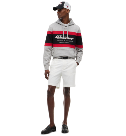 Tommy Hilfiger x Cadillac F1® Men's Panelled Script Hoodie - Light Gray Heather