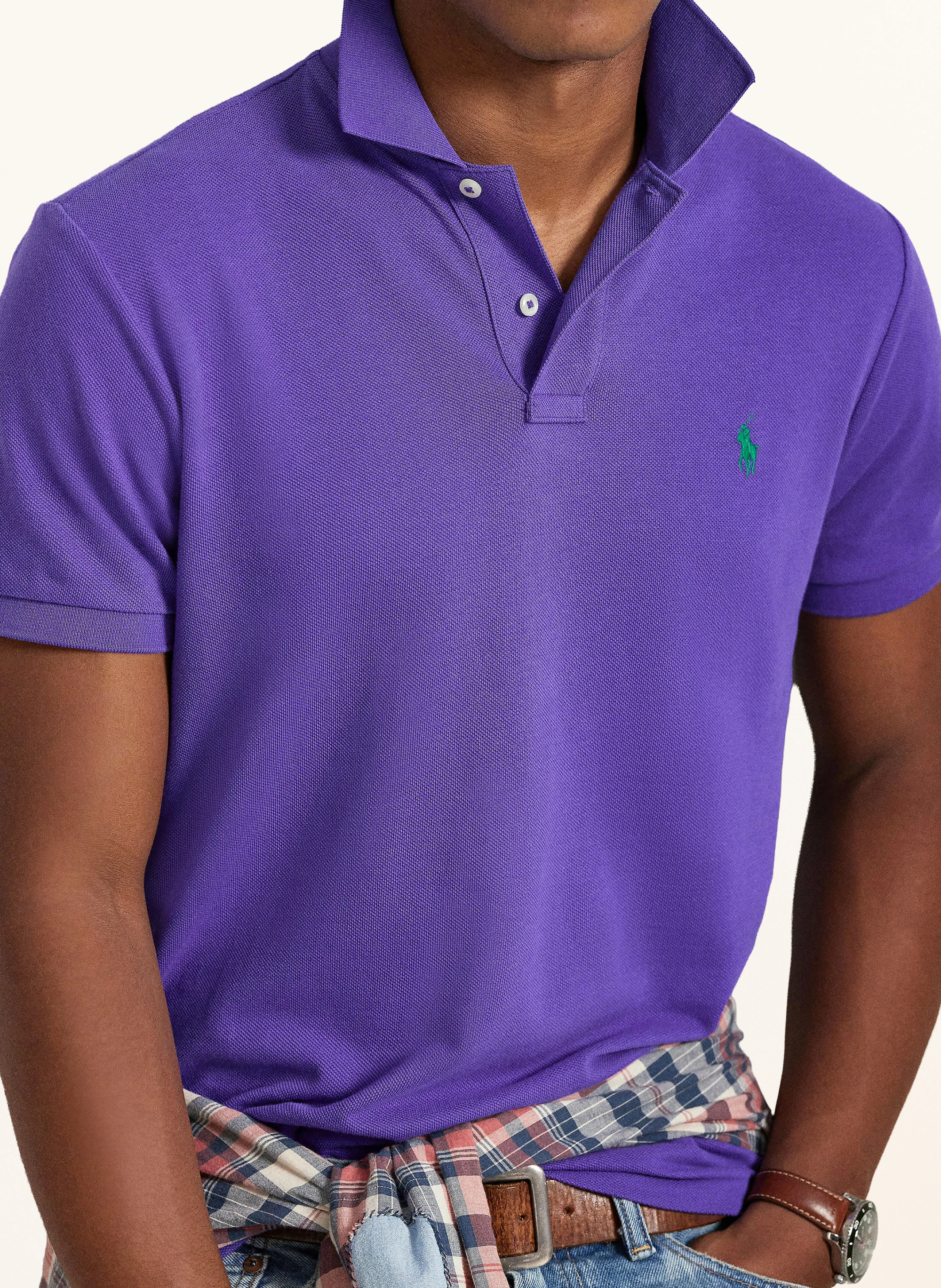 POLO RALPH LAUREN Piqué-Poloshirt Custom Slim Fit – LILA