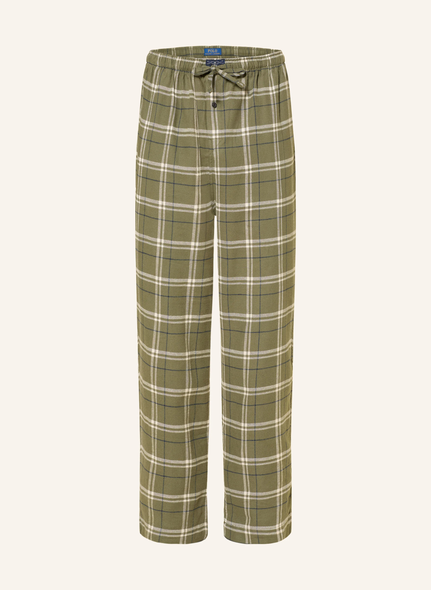 POLO RALPH LAUREN Lounge-Hose aus Flanell – GRÜN / DUNKELBLAU / WEISS
